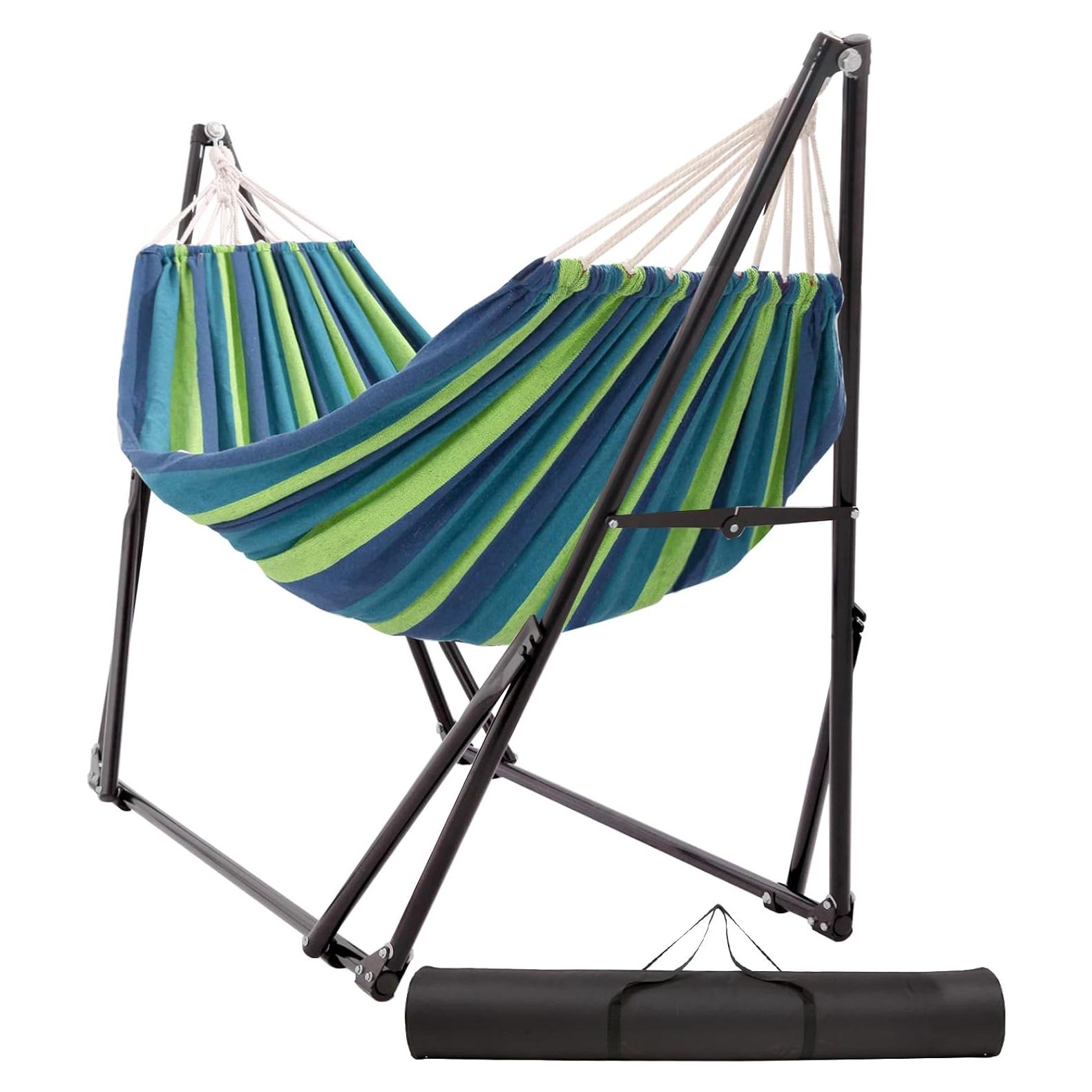 Hamaca Plegable con Soporte de Acero Cian 279.4 kg