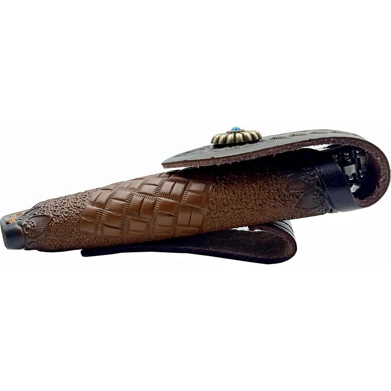 Funda de Cuchillo Plegable de Cuero COHOMELARS 12.7 cm Marrón