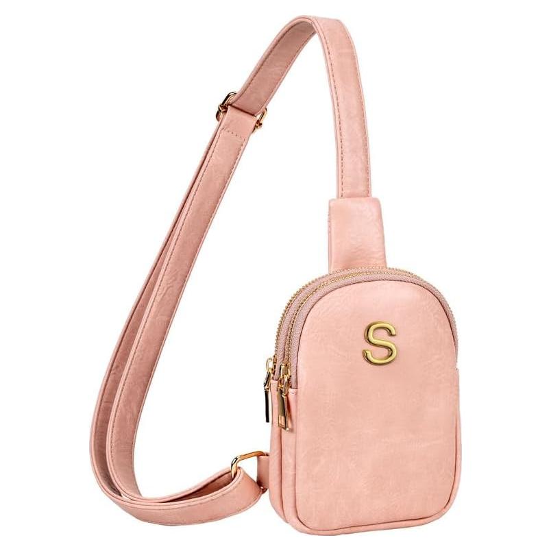 Bolsa Cruzada Personalizada Freesya Rosa Bebé 18x13.5 cm