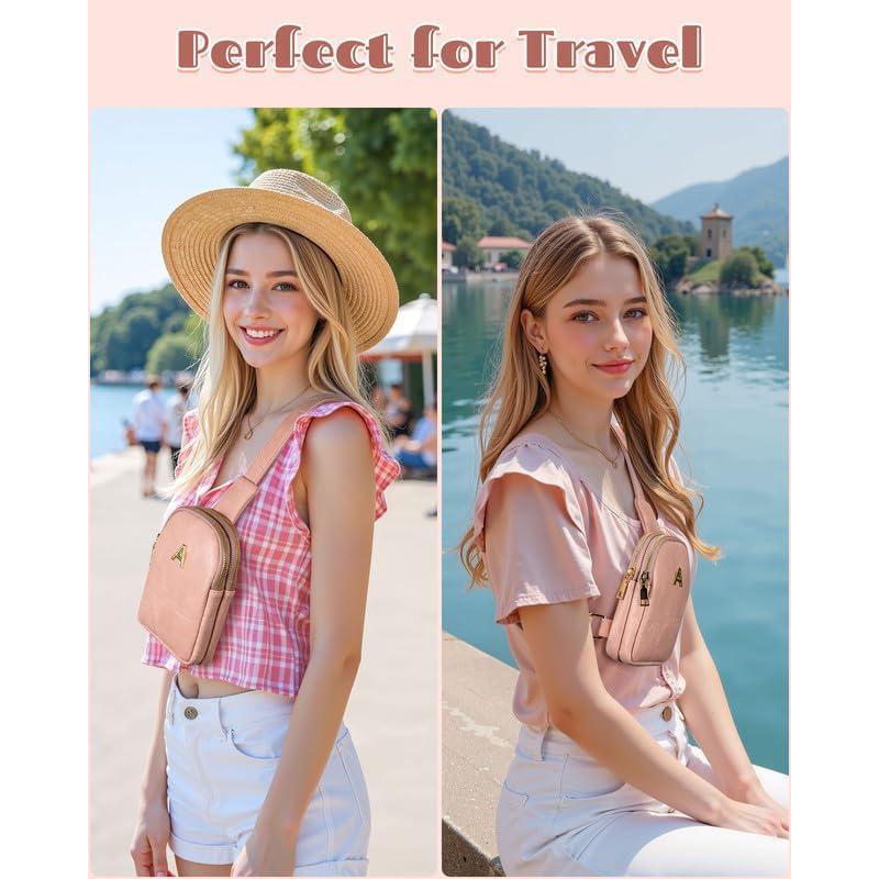 Bolsa Cruzada Personalizada Freesya Rosa Bebé 18x13.5 cm