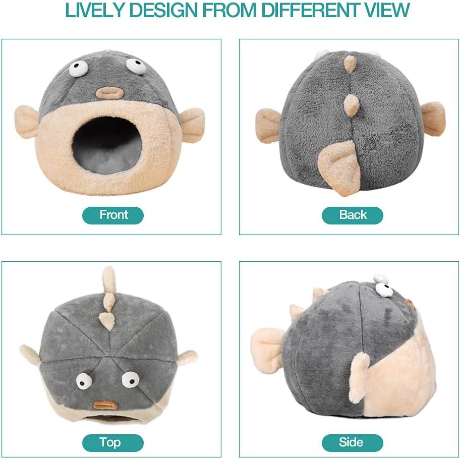 Cama para Gatos Lcybem Grande Gris Cueva Acolchada Lavable