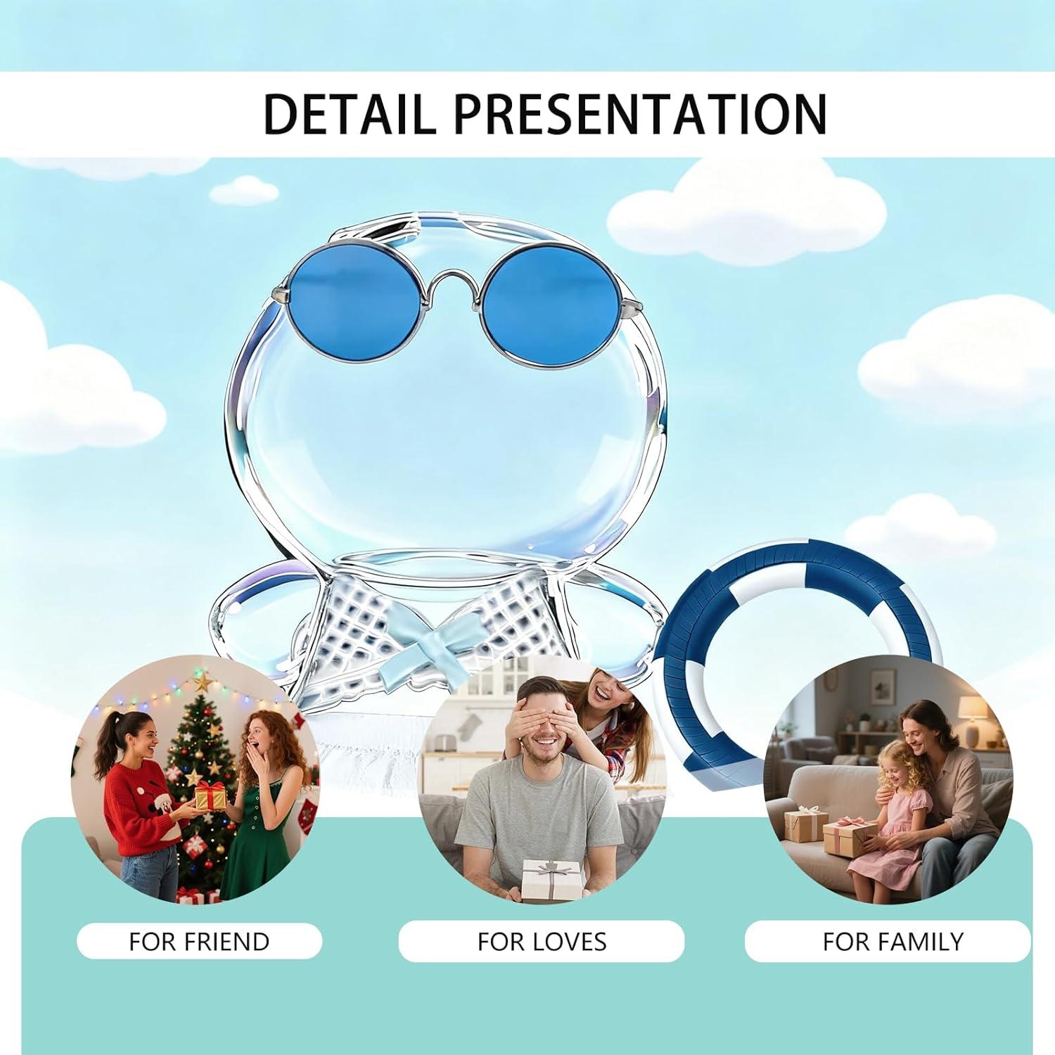 Conjunto de Traje de Baño Labubu 5 Piezas Azul Playa