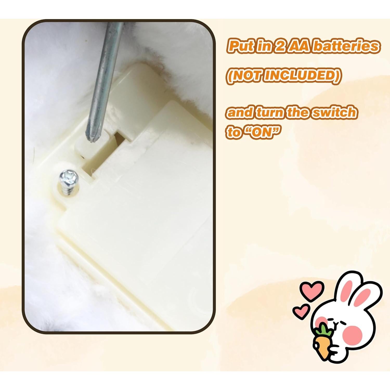 Conejo Saltarín Interactivo Easfan Peluche 18 cm con Sonidos