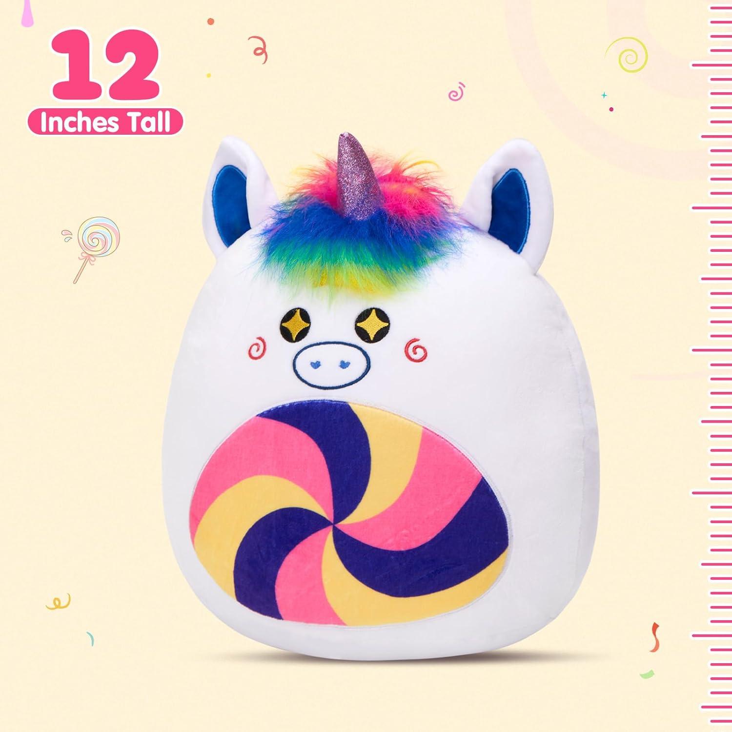 Cojín de Peluche Unicornio Rosa Athoinsu 30 cm Suave y Decorativo