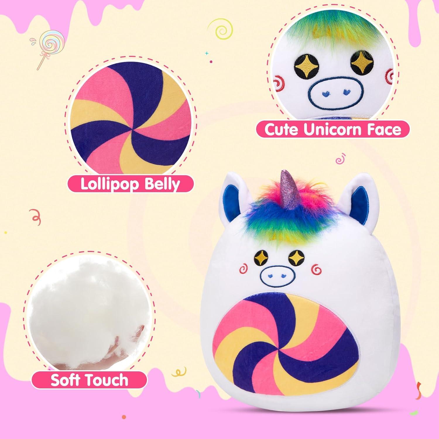 Cojín de Peluche Unicornio Rosa Athoinsu 30 cm Suave y Decorativo