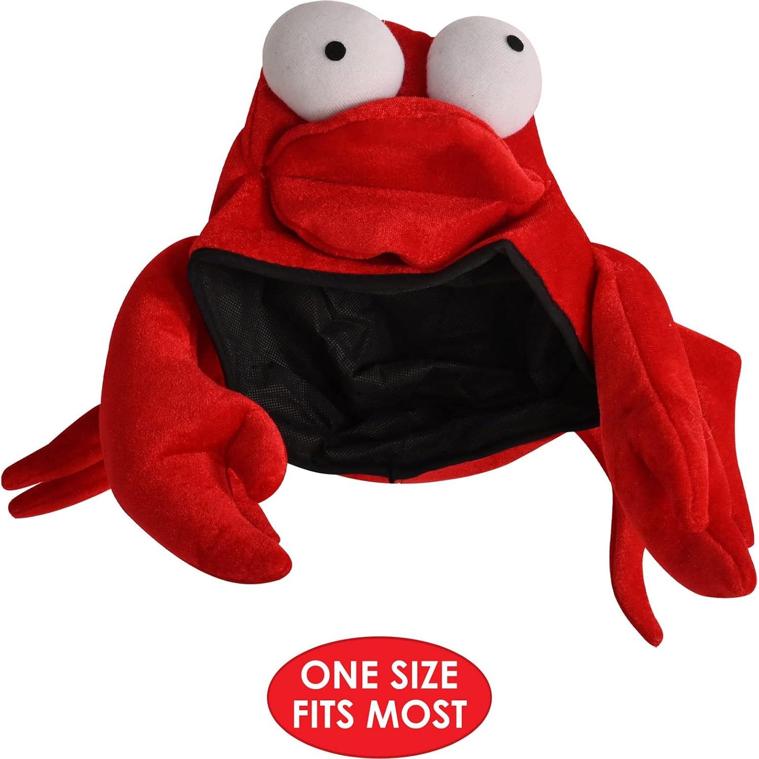 Sombrero de felpa unisex Beistle - Cangrejo 2 piezas