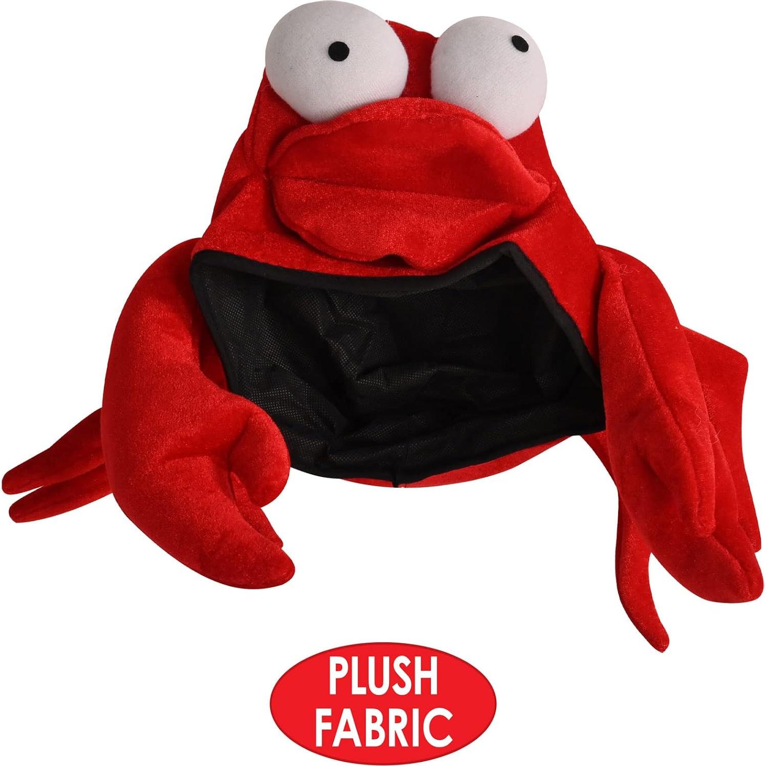 Sombrero de felpa unisex Beistle - Cangrejo 2 piezas