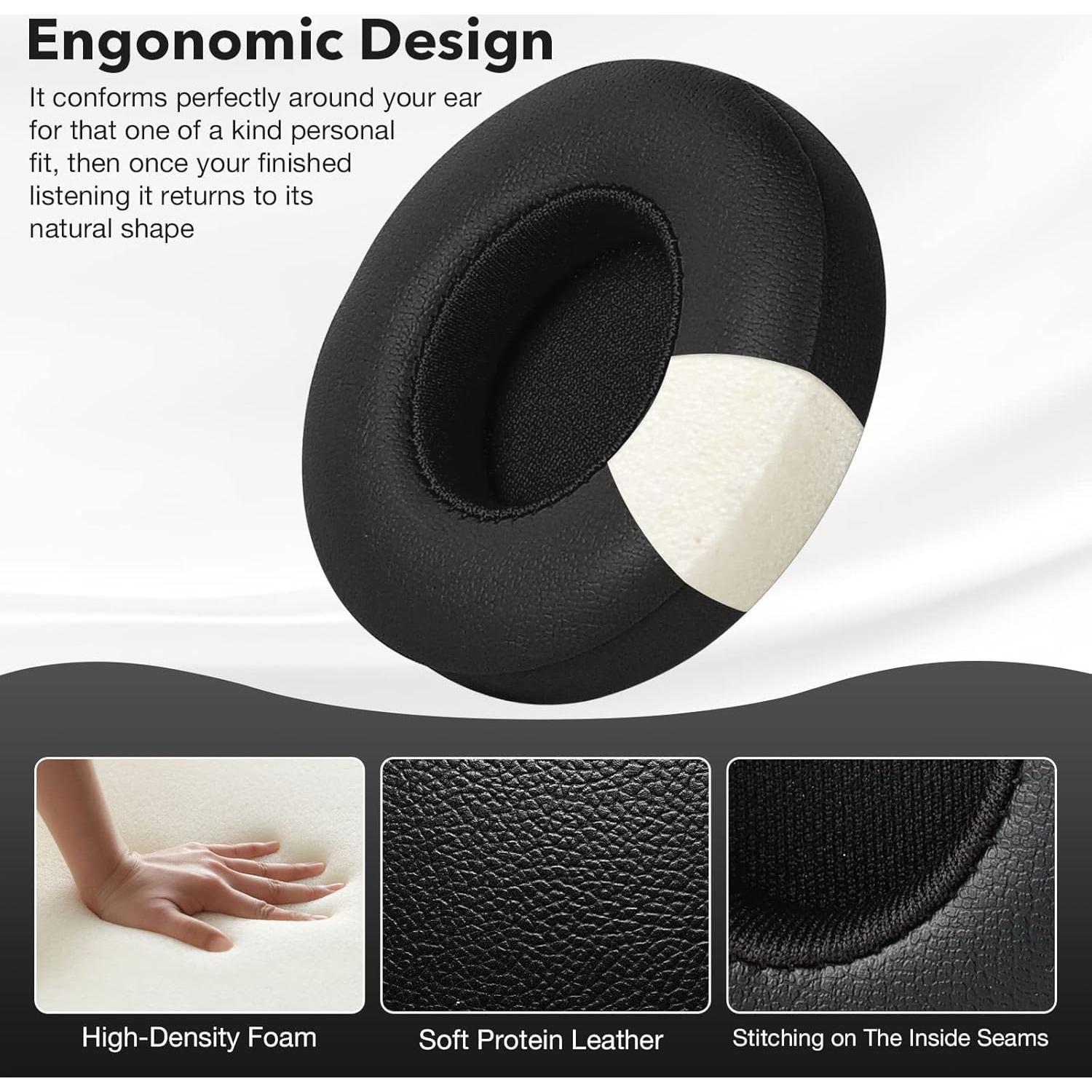 Almohadillas de Reemplazo para Auriculares Beats Solo 2/3 - Negro