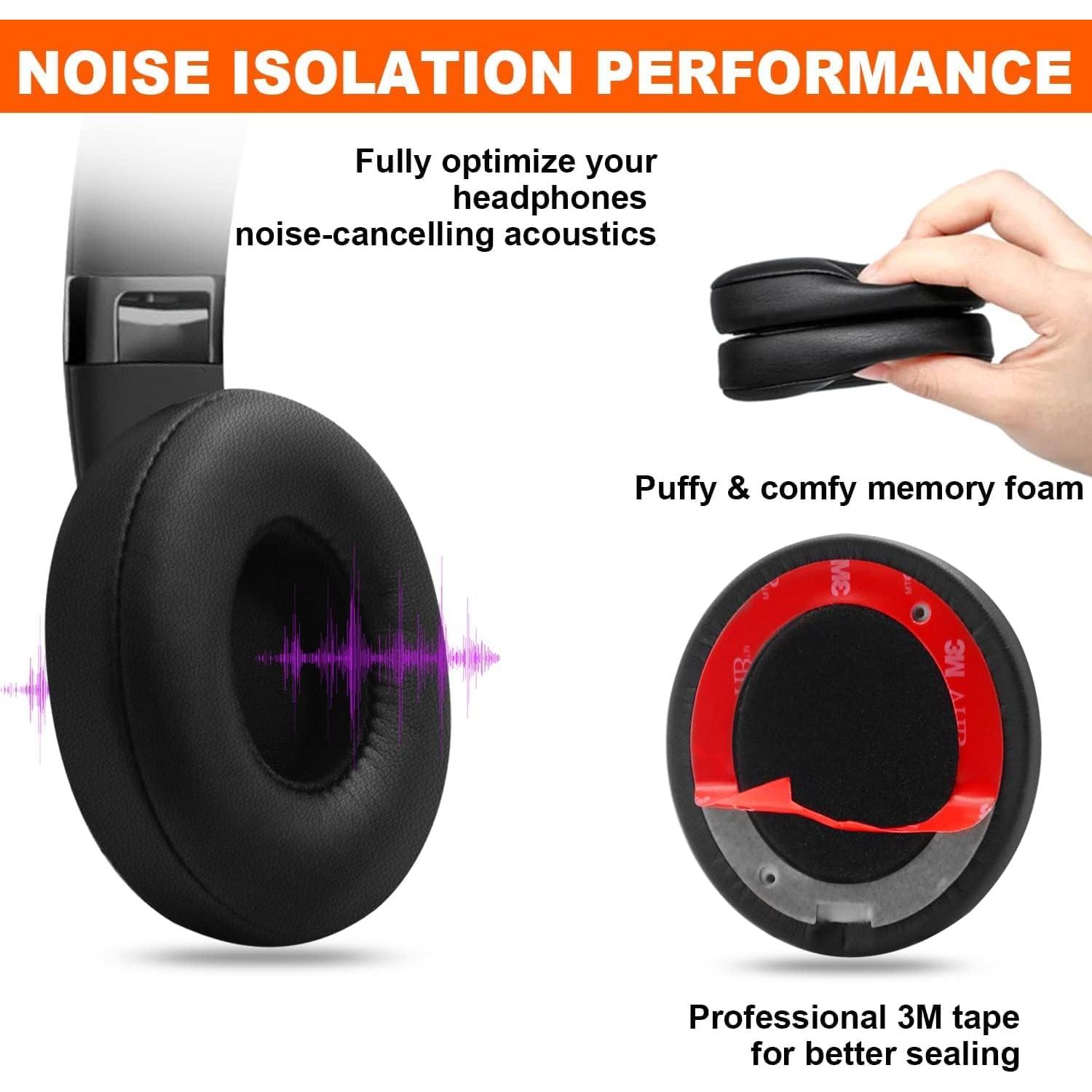 Almohadillas de Reemplazo para Auriculares Beats Solo 2/3 - Negro