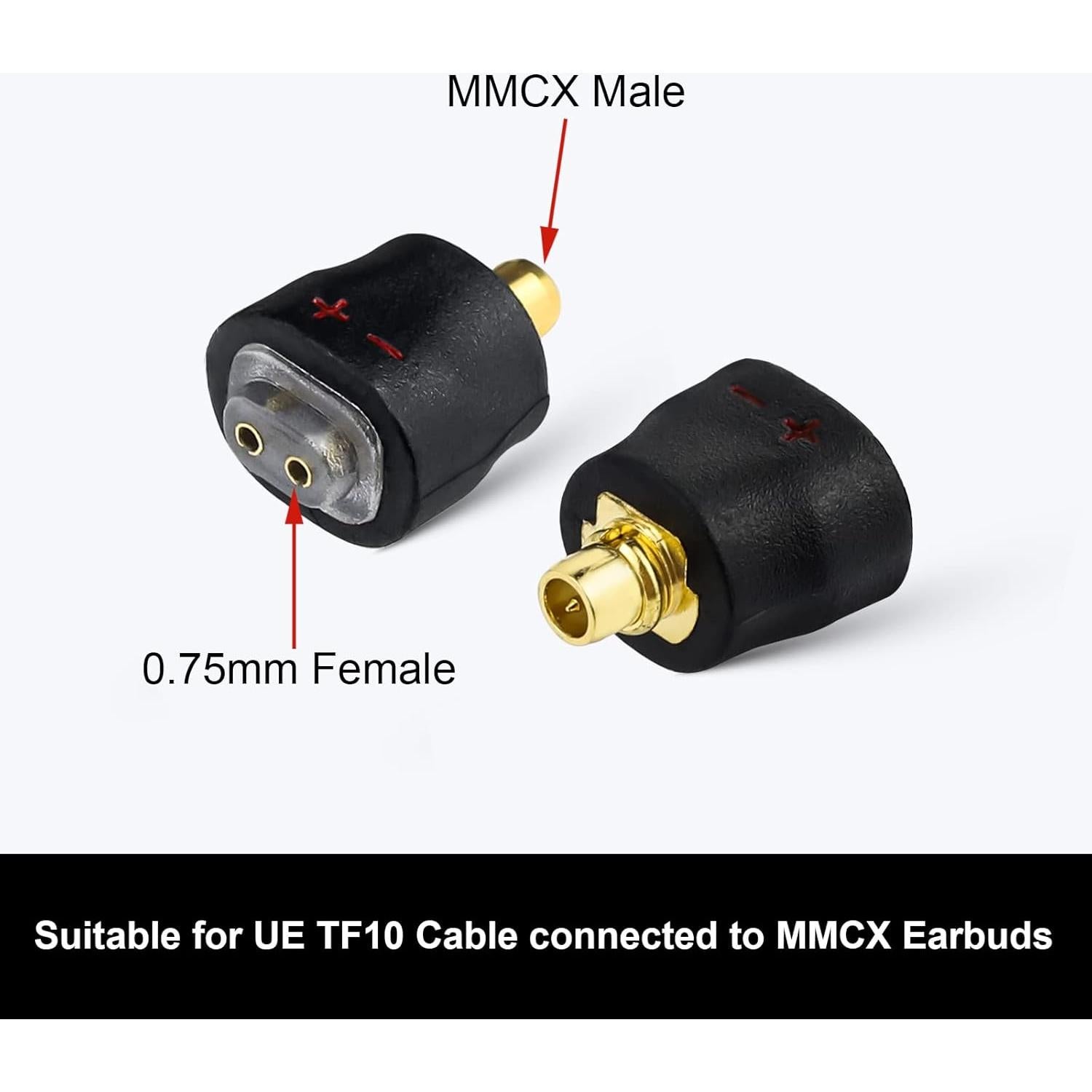 Adaptador MMCX a 0.75mm 2 Pines OKCSC Negro