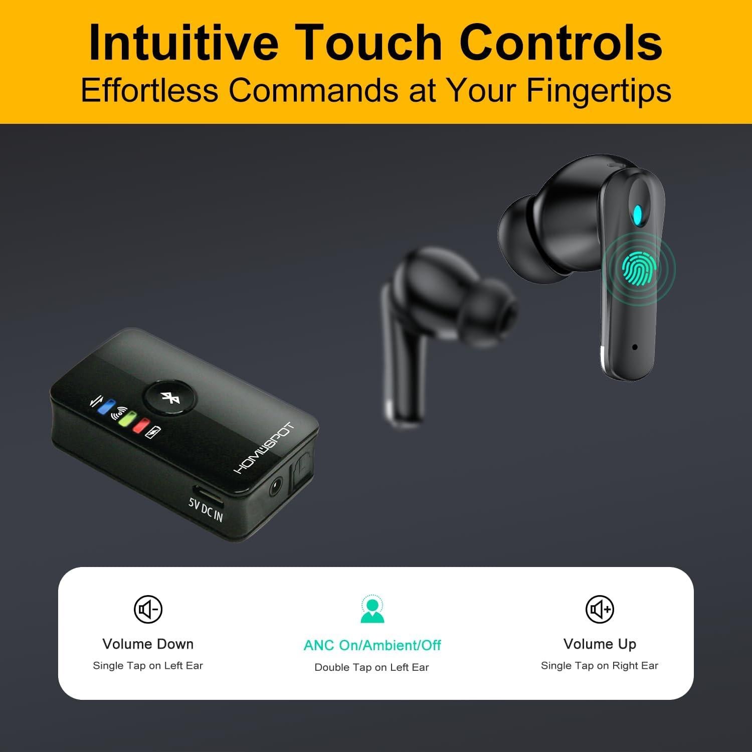 Auriculares Inalámbricos Verdaderos ANC HomeSpot con Transmisor