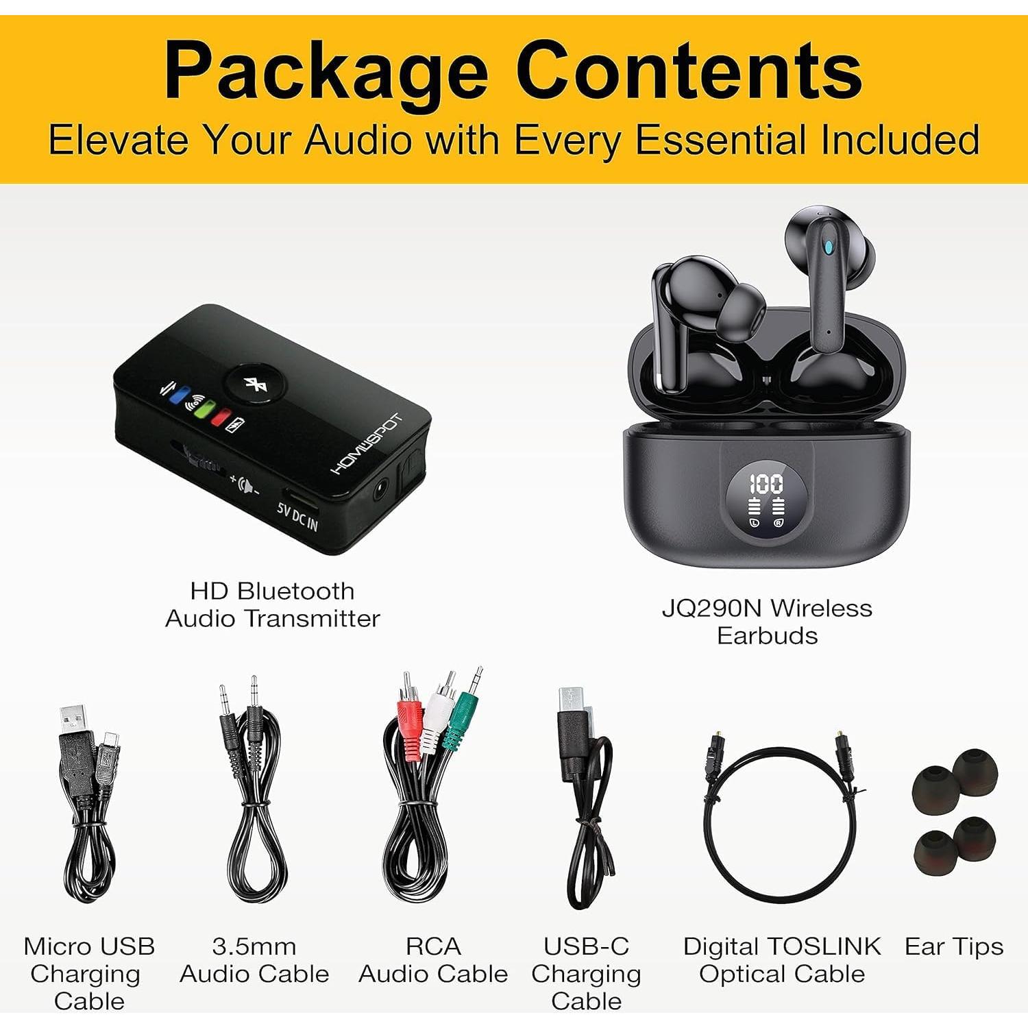 Auriculares Inalámbricos Verdaderos ANC HomeSpot con Transmisor