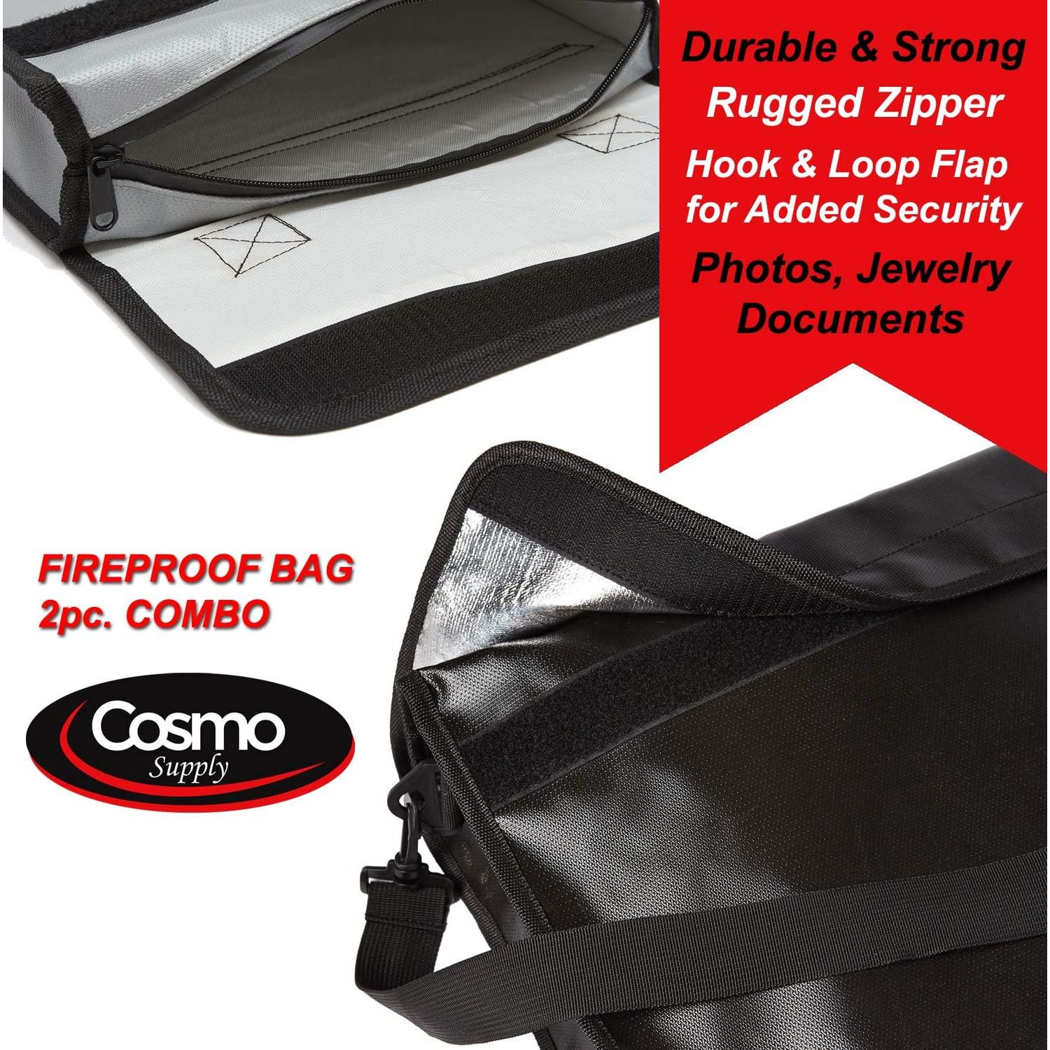 Juego de 2 Bolsas a Prueba de Fuego Cosmo Supply - Impermeables