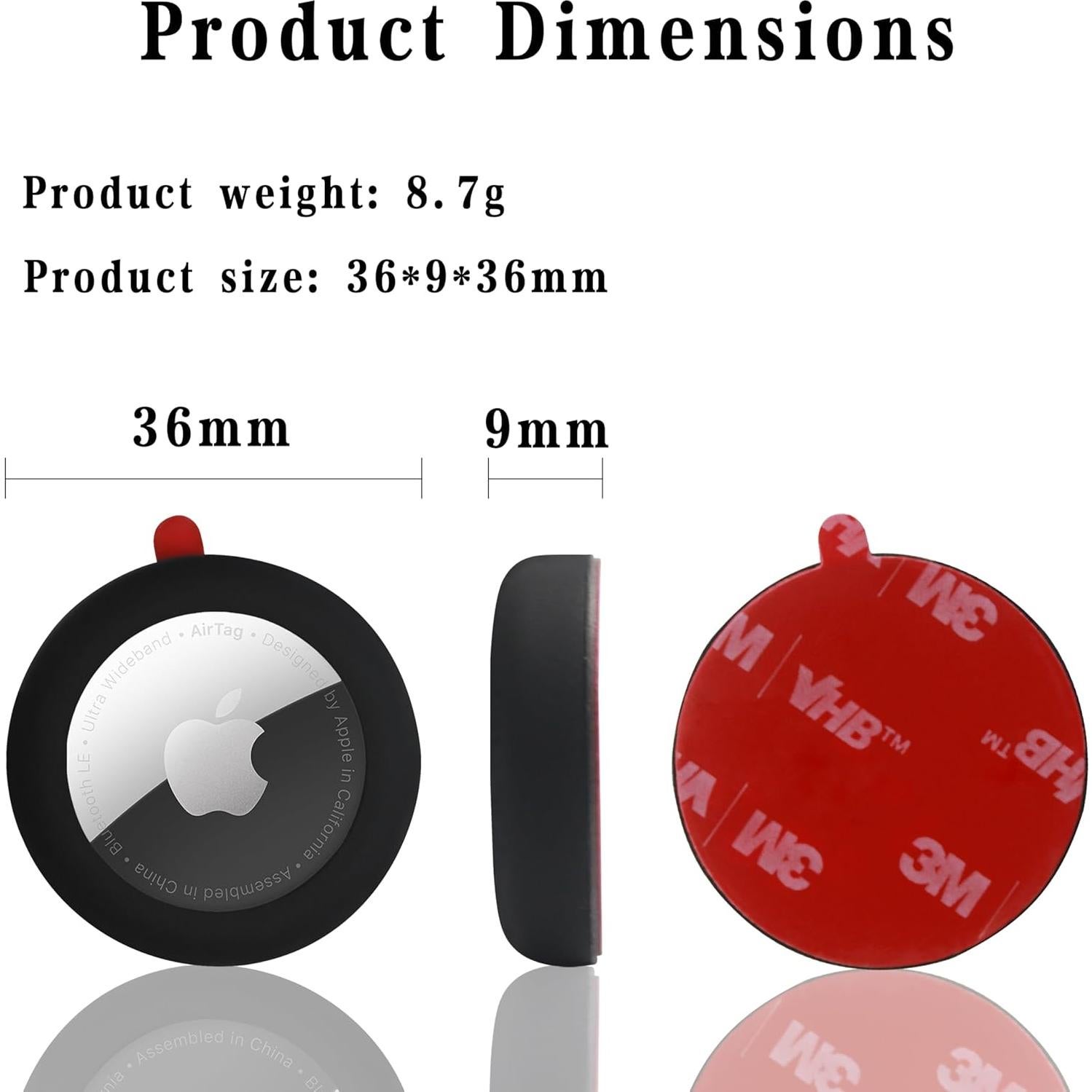 Funda de Silicona para Airtag Umvitendt con Adhesivo 3M