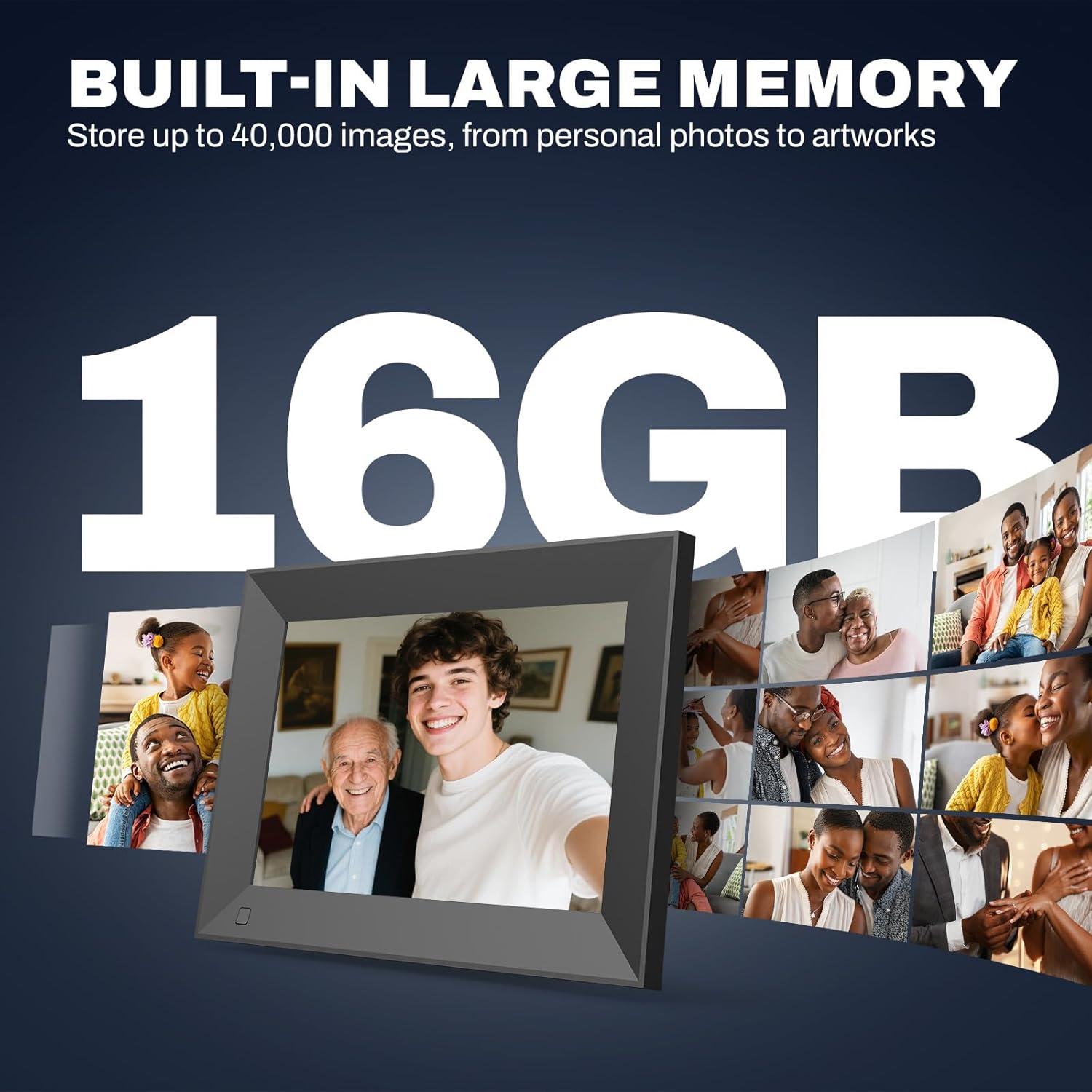 Marco de Fotos Digital Arktronic 8" HD WiFi 16GB Negro