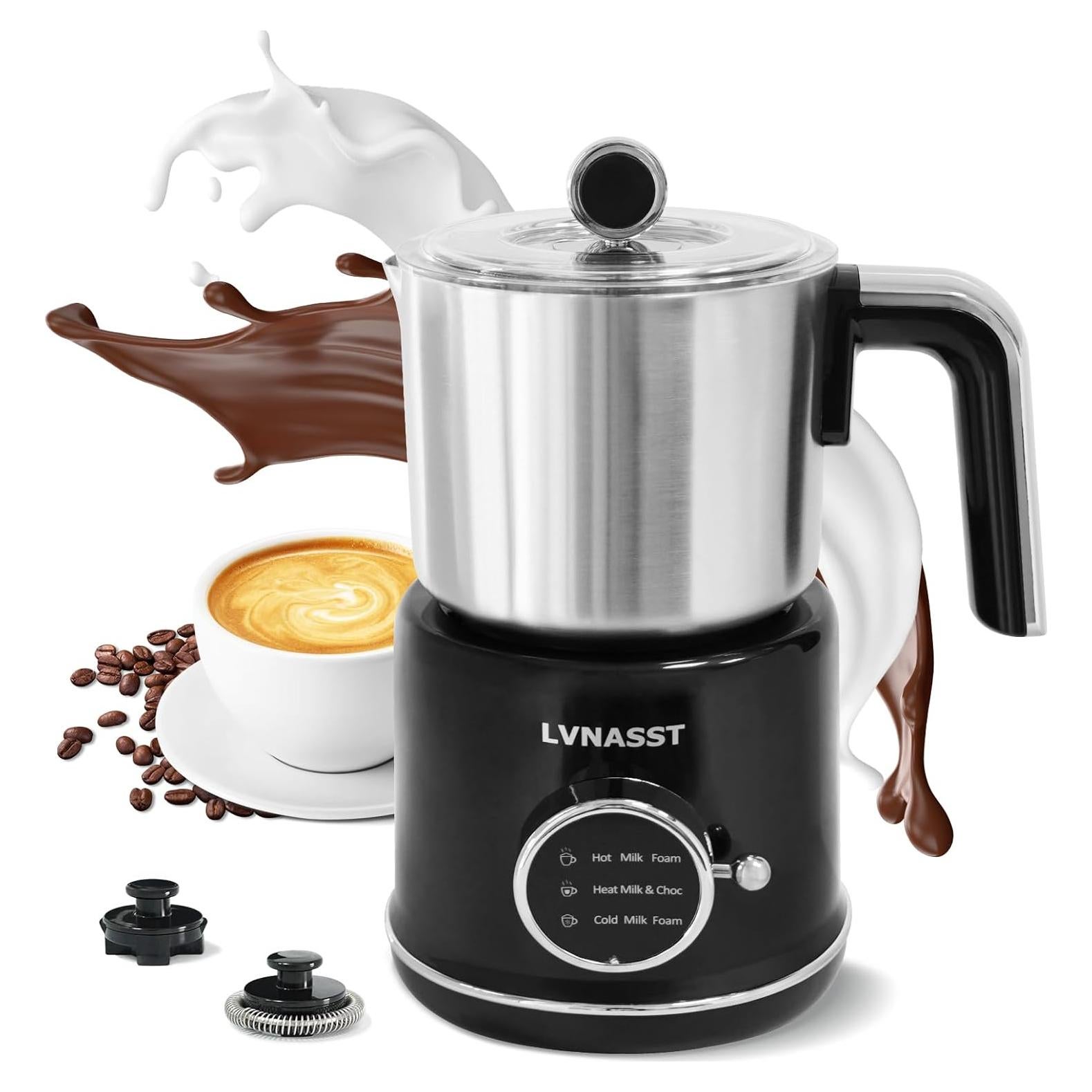 Espumador de Leche Eléctrico LVNASST 355ml Acero Inoxidable