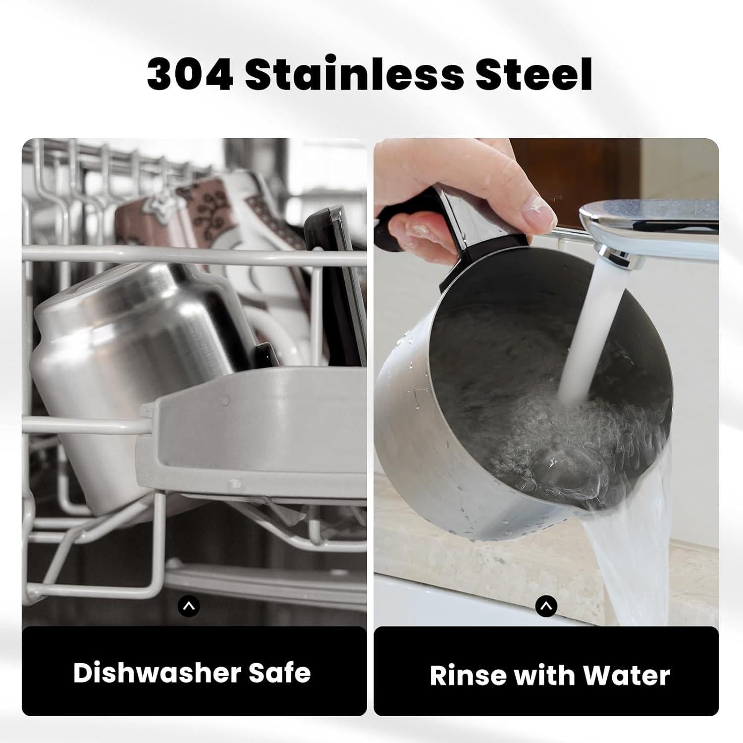 Espumador de Leche Eléctrico LVNASST 355ml Acero Inoxidable