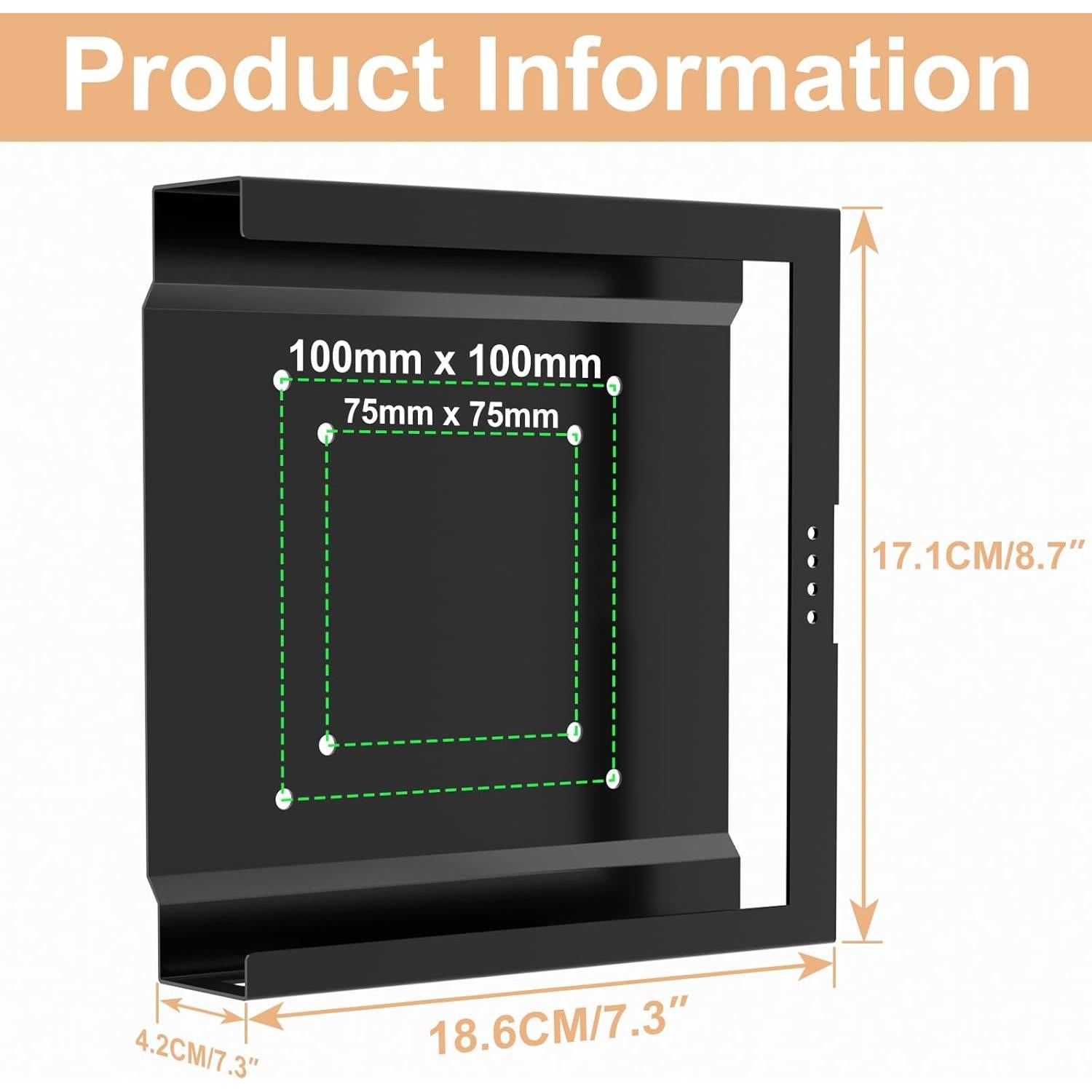 Soporte VESA para HP Mini PC Varghesyla Ajustable Negro