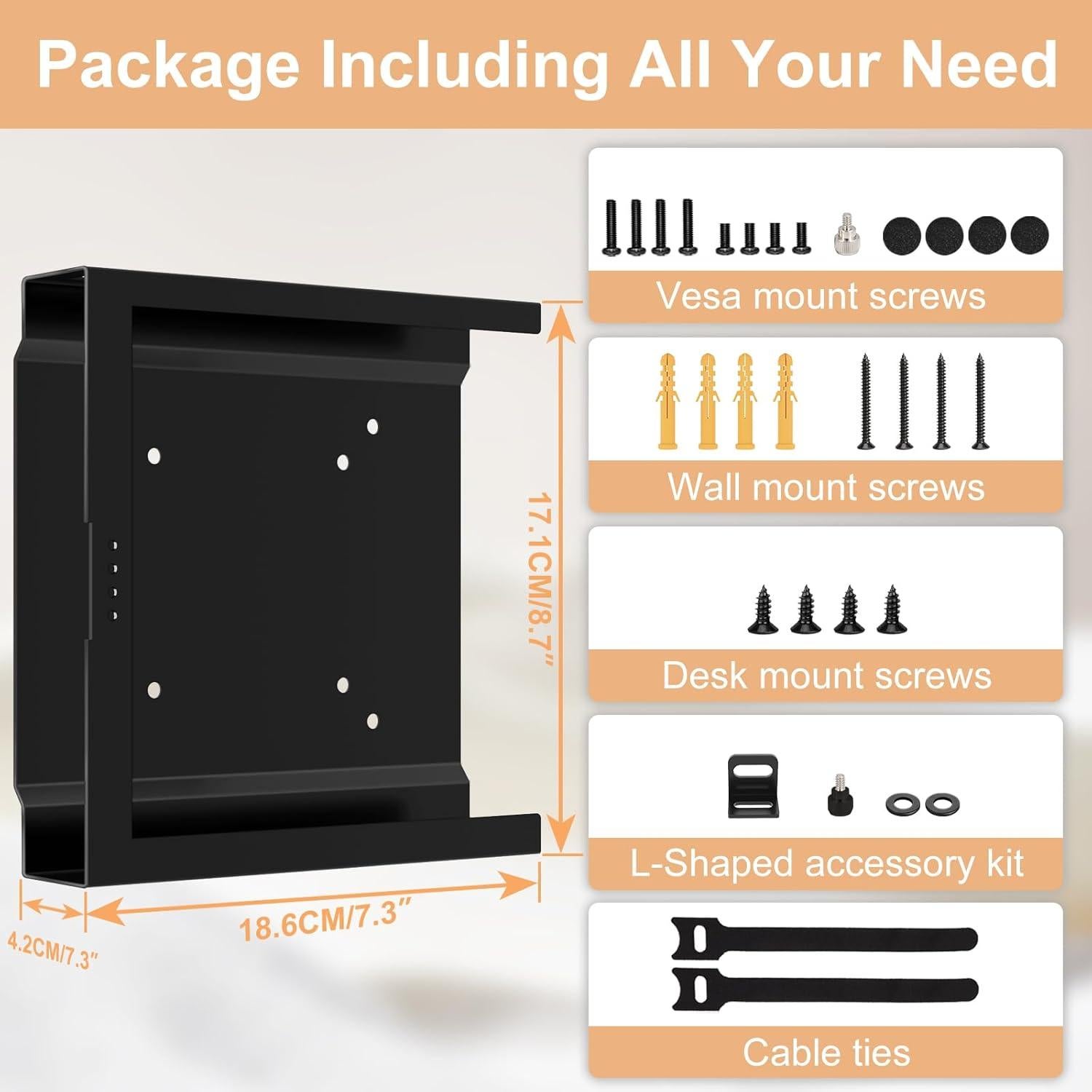 Soporte VESA para HP Mini PC Varghesyla Ajustable Negro