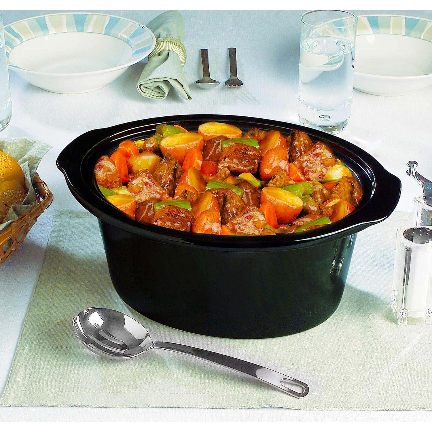 Olla de Cocción Lenta MegaChef Redonda 1.89L con 3 Ollas