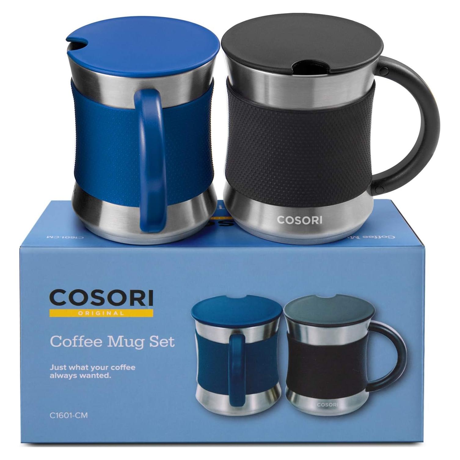 Juego de 2 Tazas de Café COSORI Acero Inoxidable 0.5 L