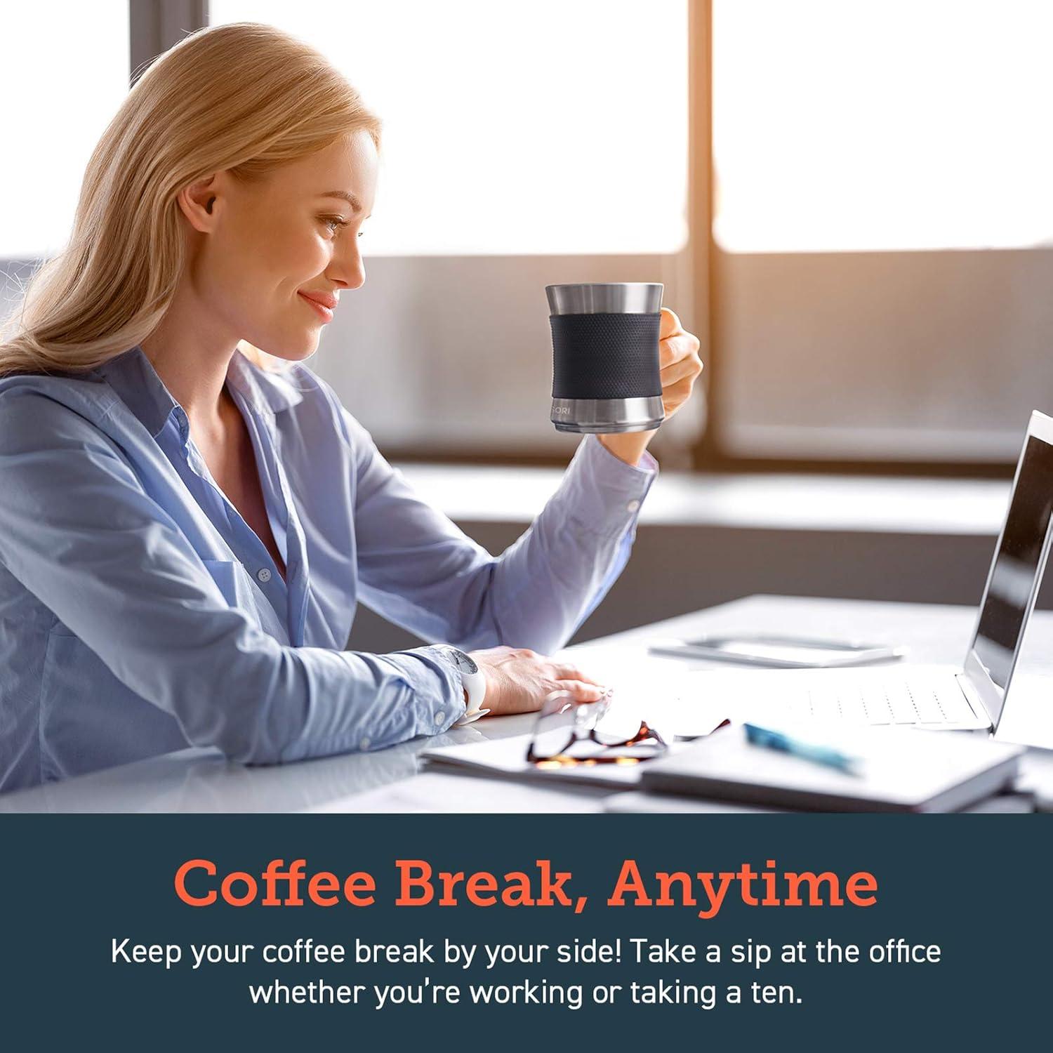 Juego de 2 Tazas de Café COSORI Acero Inoxidable 0.5 L