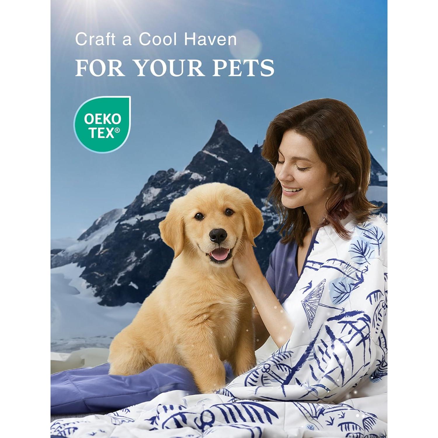 Manta Refrigerante ZonLi 127x178cm Azul Costero Transpirable