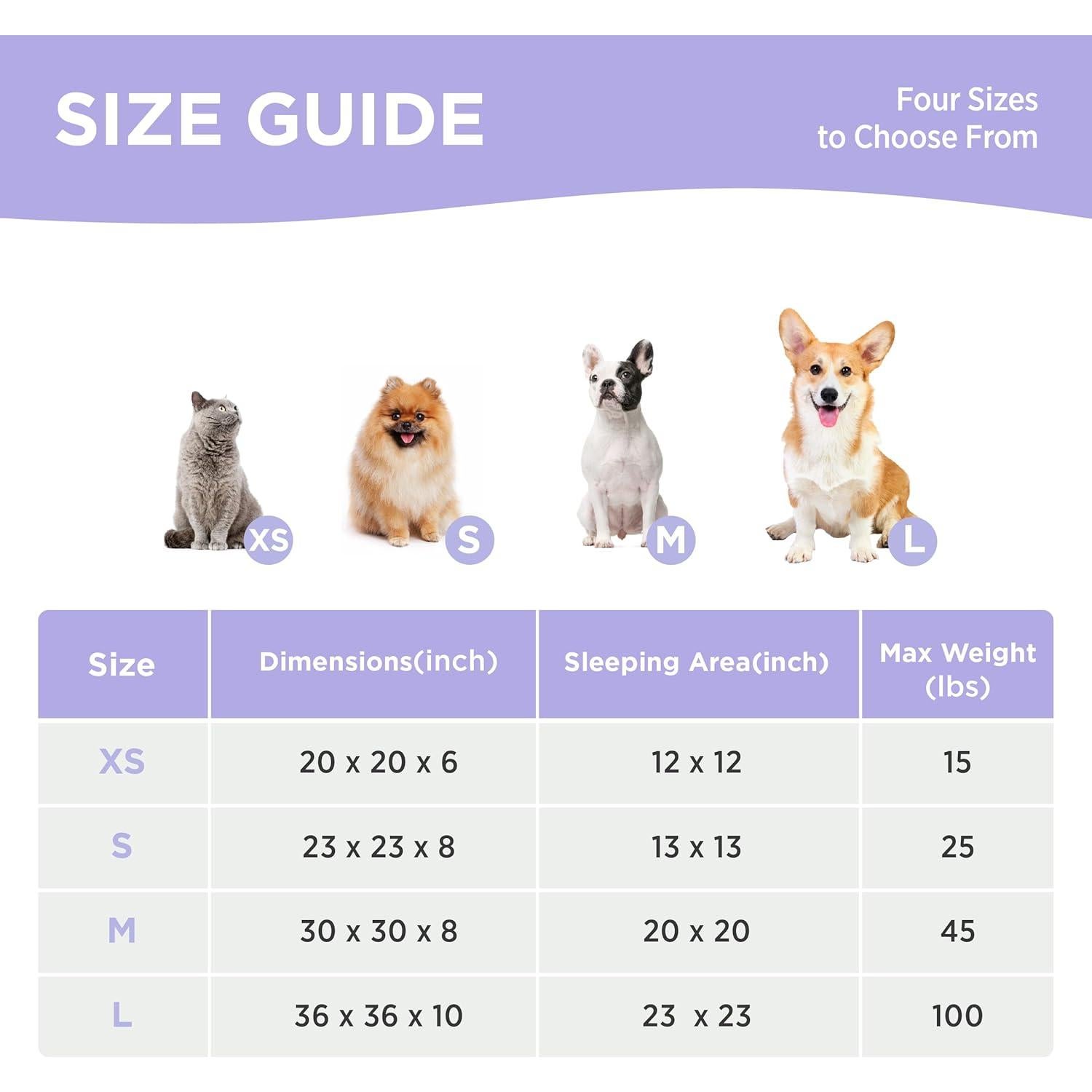 Cama para Gatos y Perros Lesure - Flor Terciopelo Crema