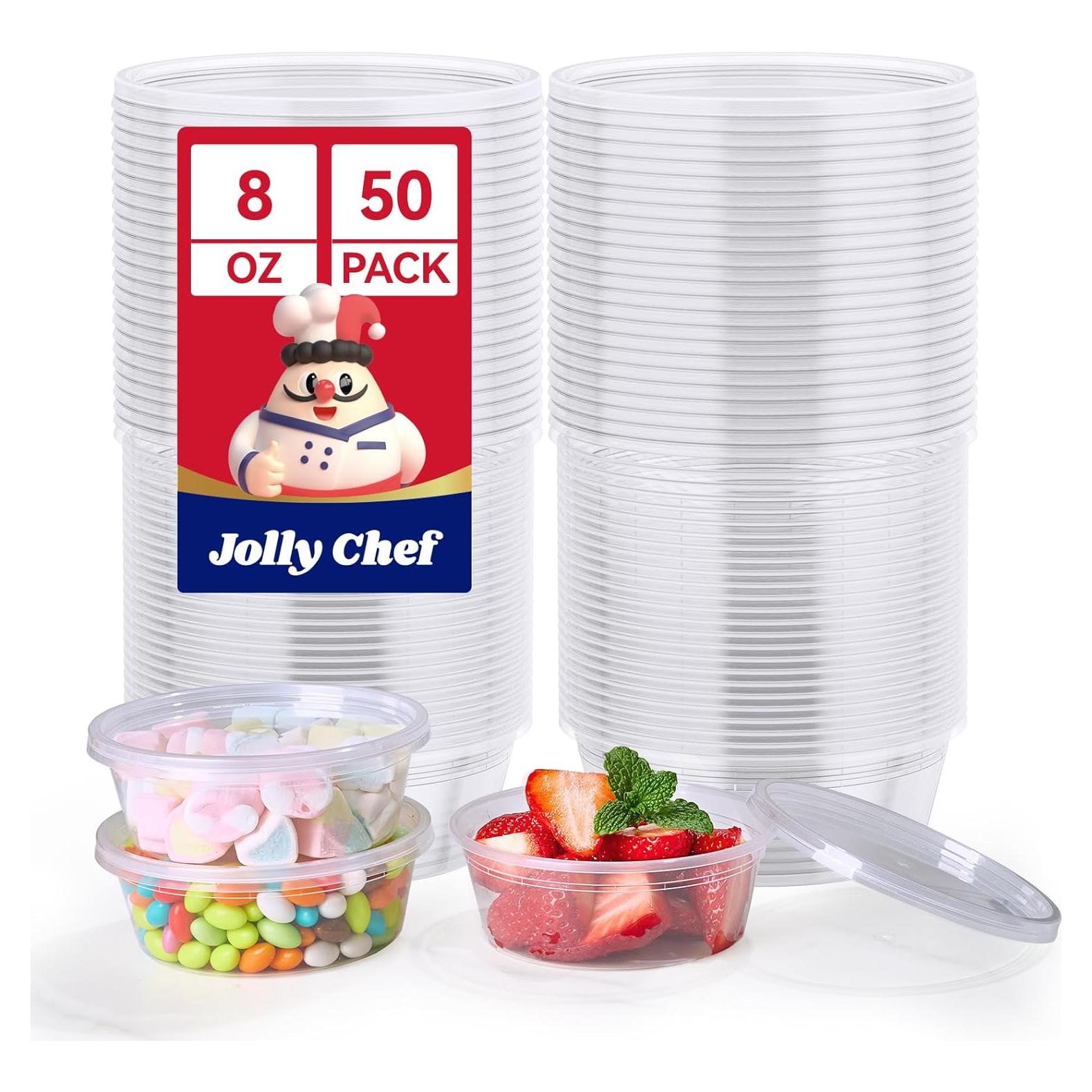 Contenedores de Almacenamiento JOLLY CHEF 8 OZ 50 Set Herméticos