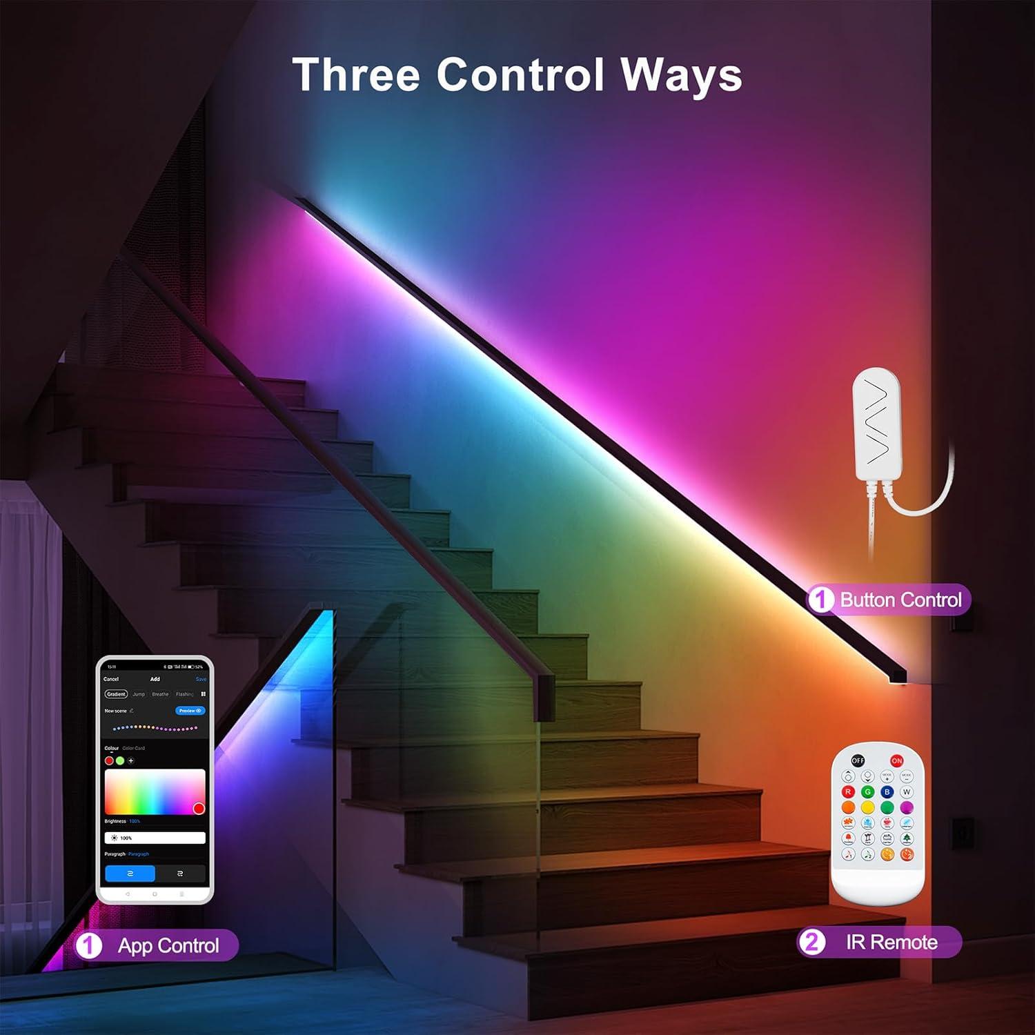 Luz de tira LED COB RGB+IC Tatazone 2.00m Bluetooth App