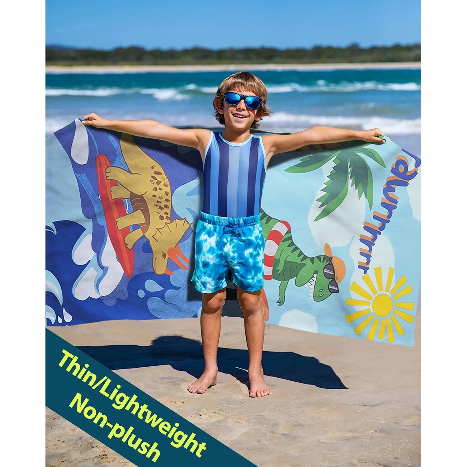 Toalla de Playa Microfibra MintiMango Dinosaurio 152x76cm