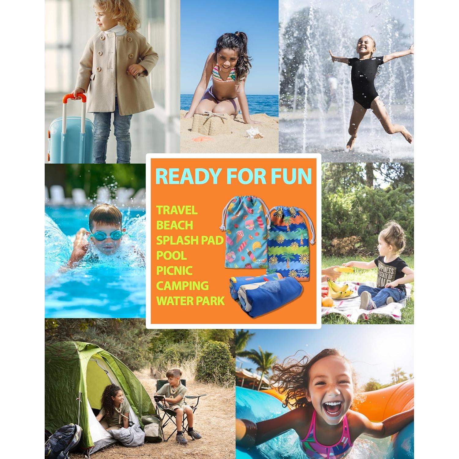 Toalla de Playa Microfibra MintiMango Dinosaurio 152x76cm