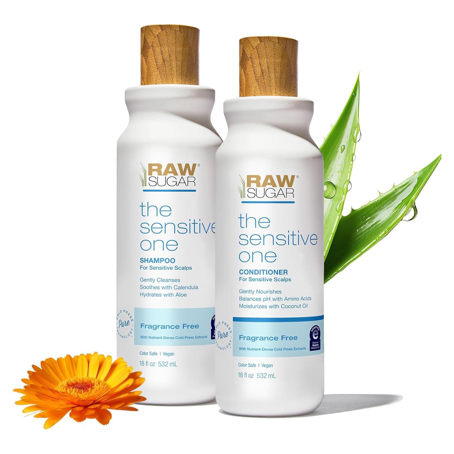 Conjunto Champú y Acondicionador Raw Sugar 532 ml - Cabello Sensible