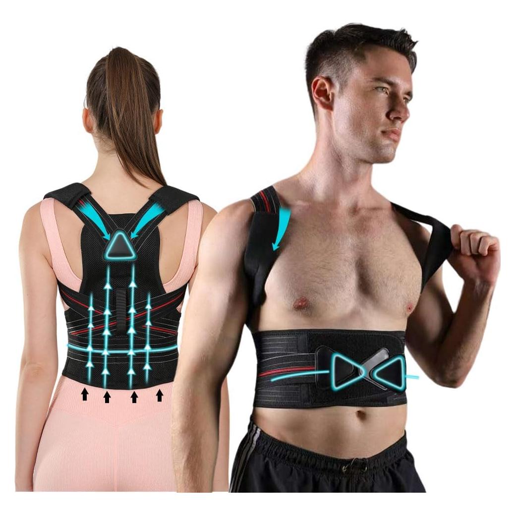 Corrector de Postura CALVINER Faja Ajustable para Espalda