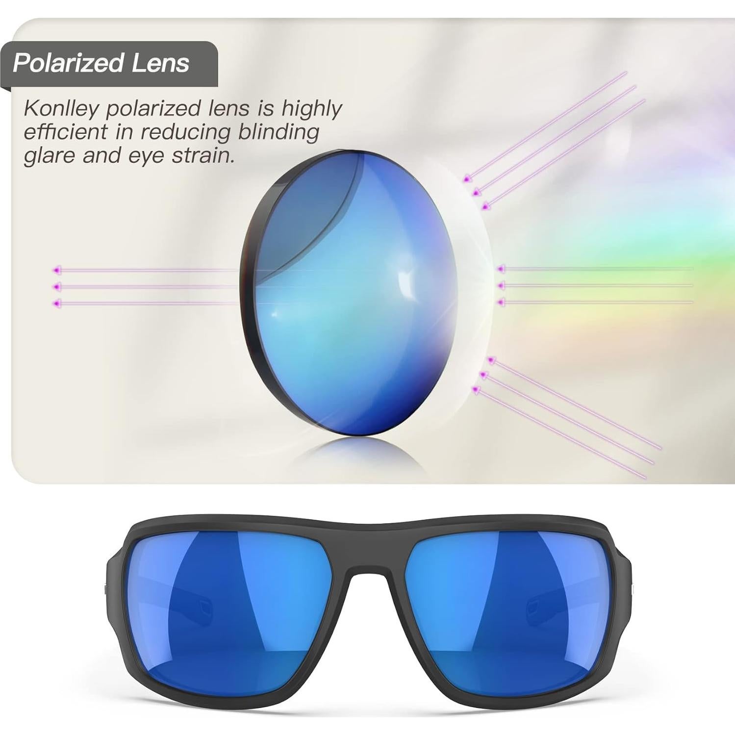 Gafas de sol deportivas Konlley 102 polarizadas UV400