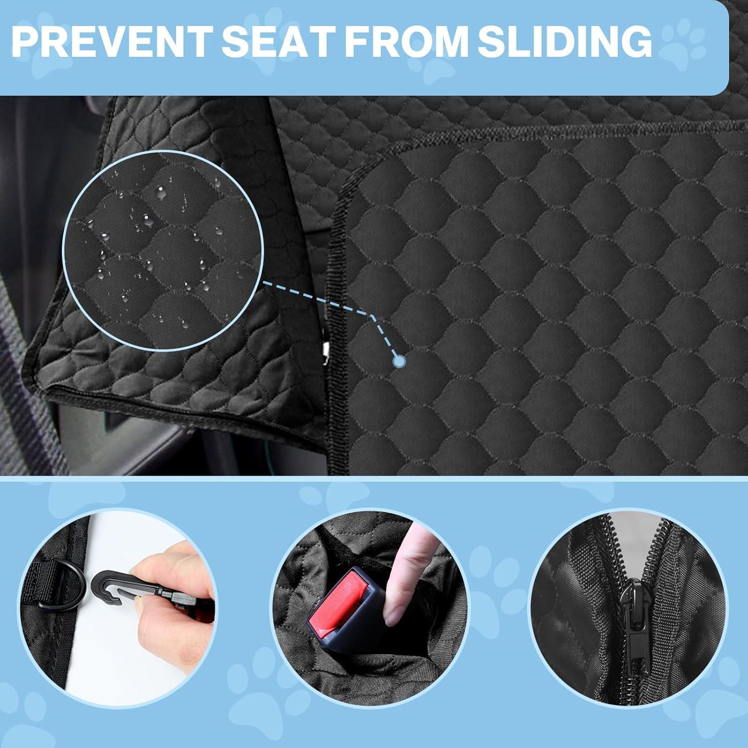 Funda de Asiento para Perros ZRRAJOY Negra Impermeable 4 en 1
