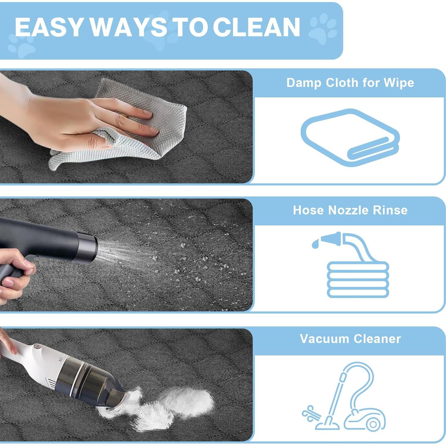 Funda de Asiento para Perros ZRRAJOY Negra Impermeable 4 en 1