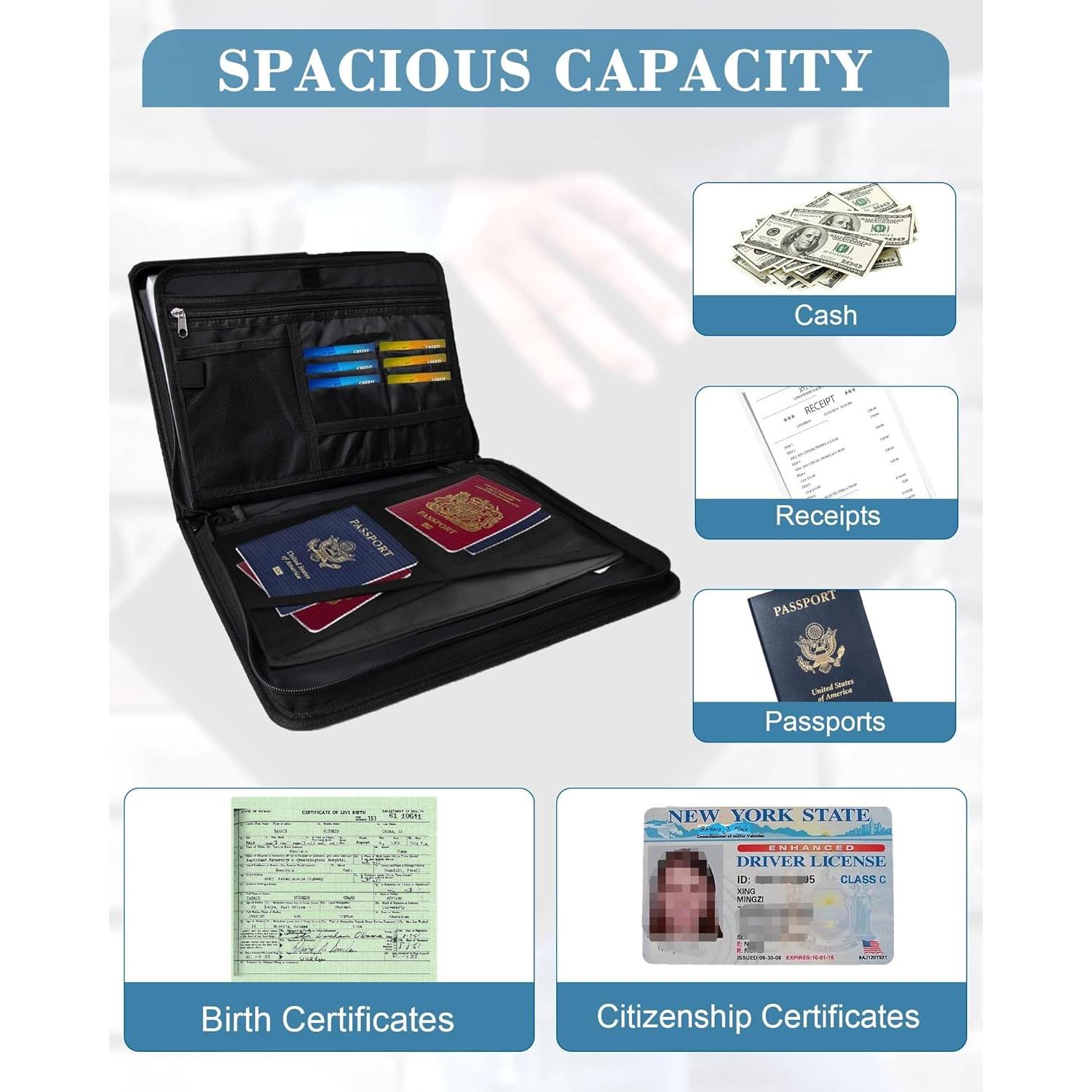 Carpeta organizadora a prueba de fuego KLanven 13 bolsillos