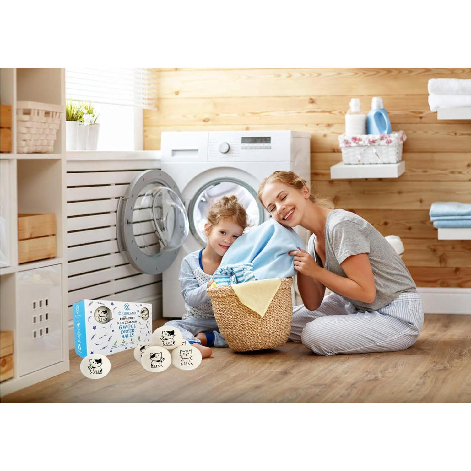 Bolas de Secado de Lana Orgánica KASHLAND XL - 6 Unidades