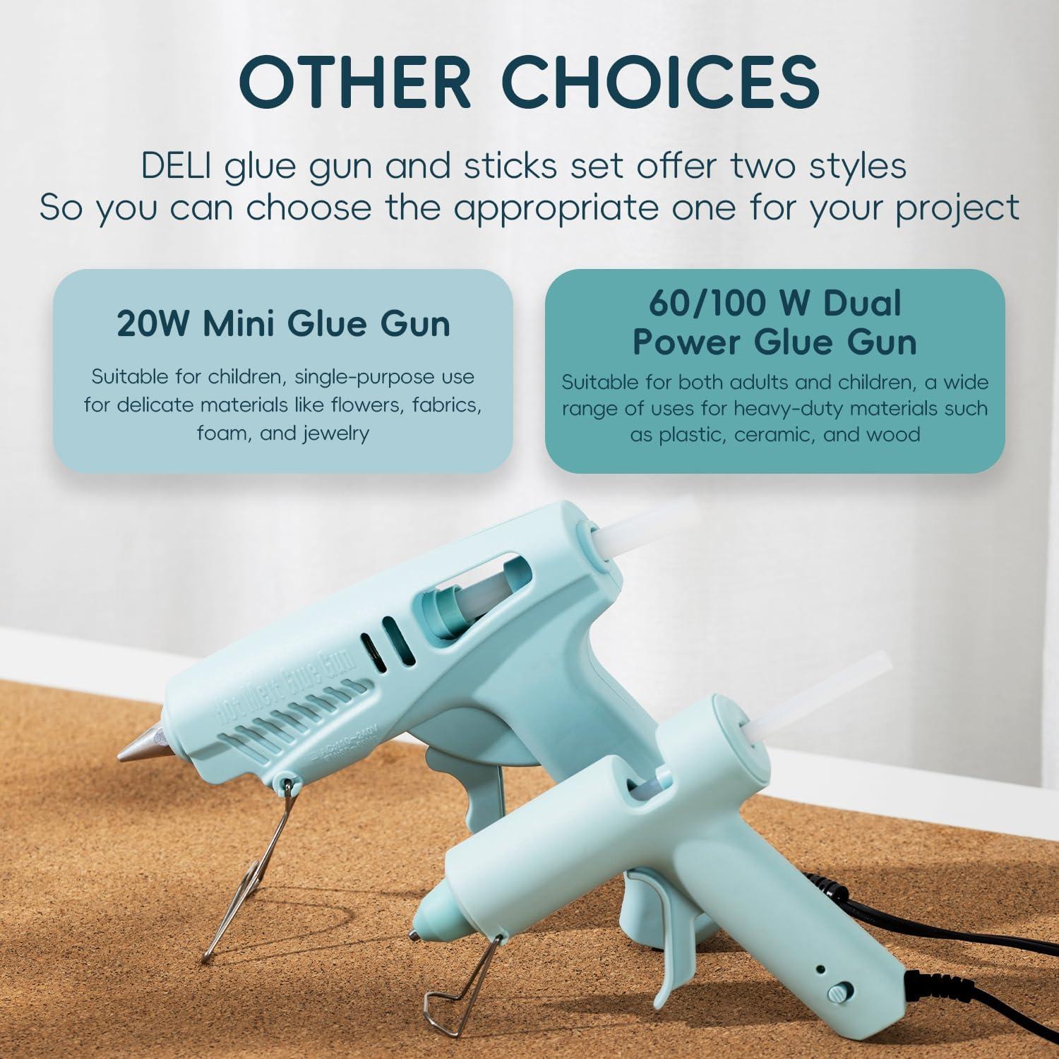 Pistola de Pegamento Caliente Deli 20W con 30 Barras