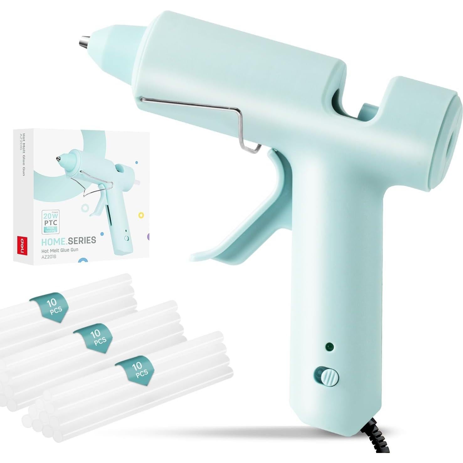 Pistola de Pegamento Caliente Deli 20W con 30 Barras