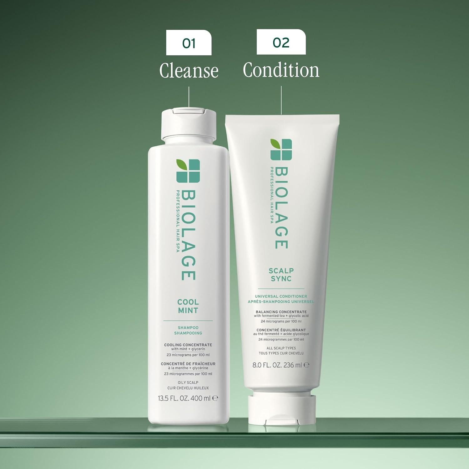 Champú Biolage Cool Mint 400 ml - Equilibrante para cuero cabelludo graso