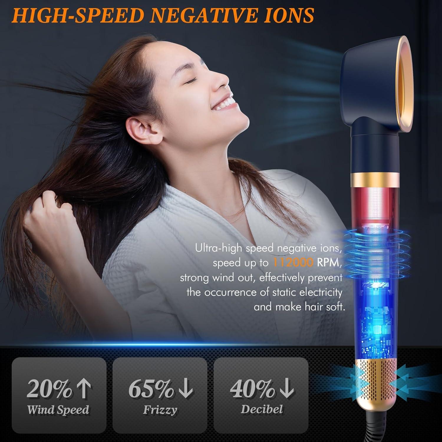 Set 6-en-1 Estilizador de Pelo Homdigrk - Secador y Rizador