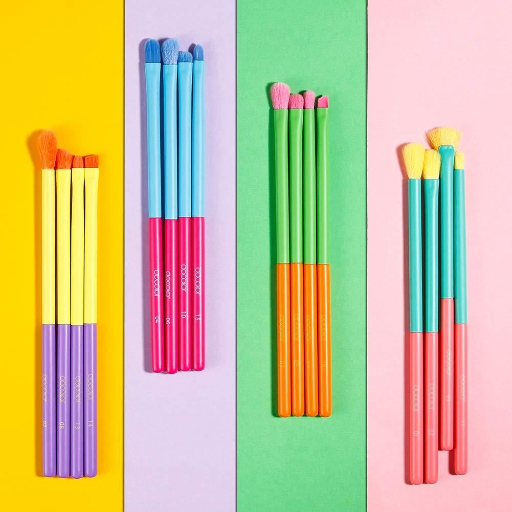 Juego de Brochas de Maquillaje para Ojos Docolor 16pcs Cerdas Suaves