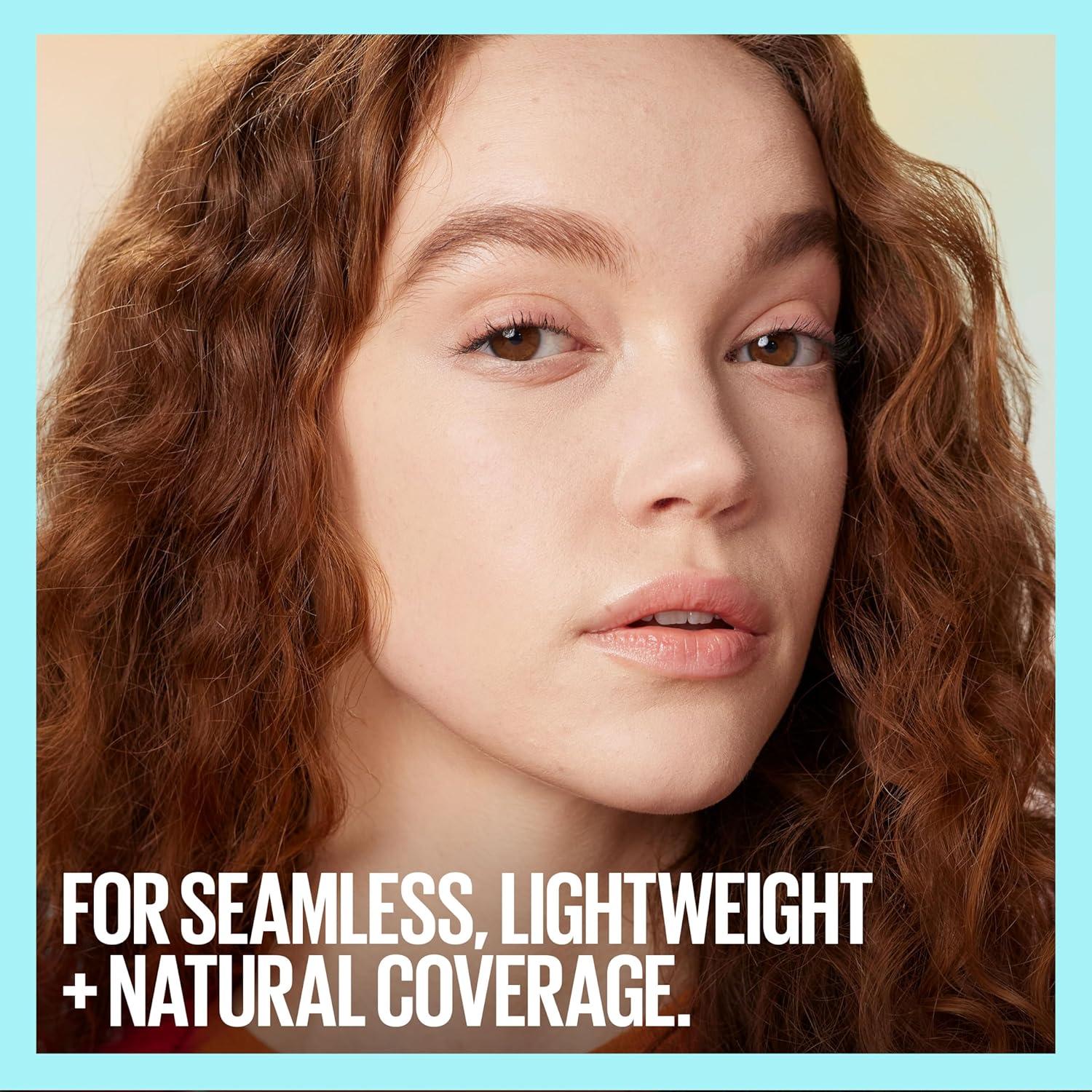 Base Líquida Maybelline Fit Me Mate + Sin Poros Marfil Claro y 2 Esponjas Real Techniques