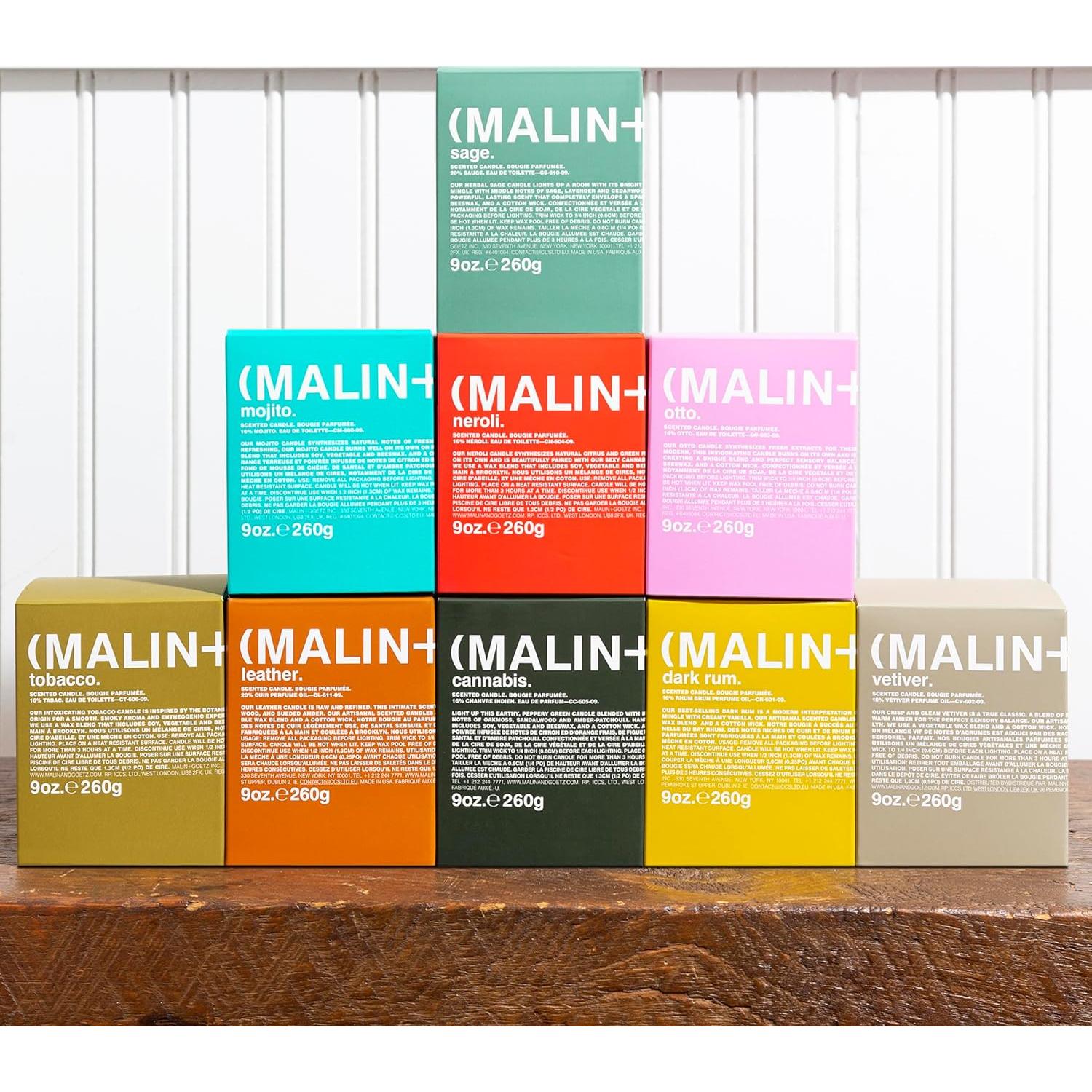 Vela Aromática Malin + Goetz 255g Cera de Soja Bergamota