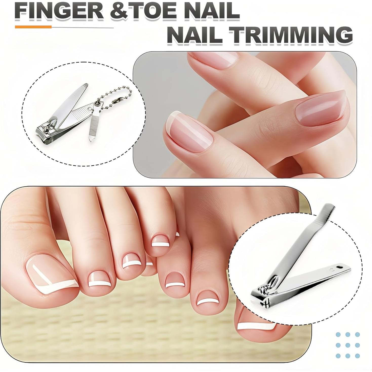 Juego de Cortauñas Keeshibao 12 Piezas Acero Inoxidable