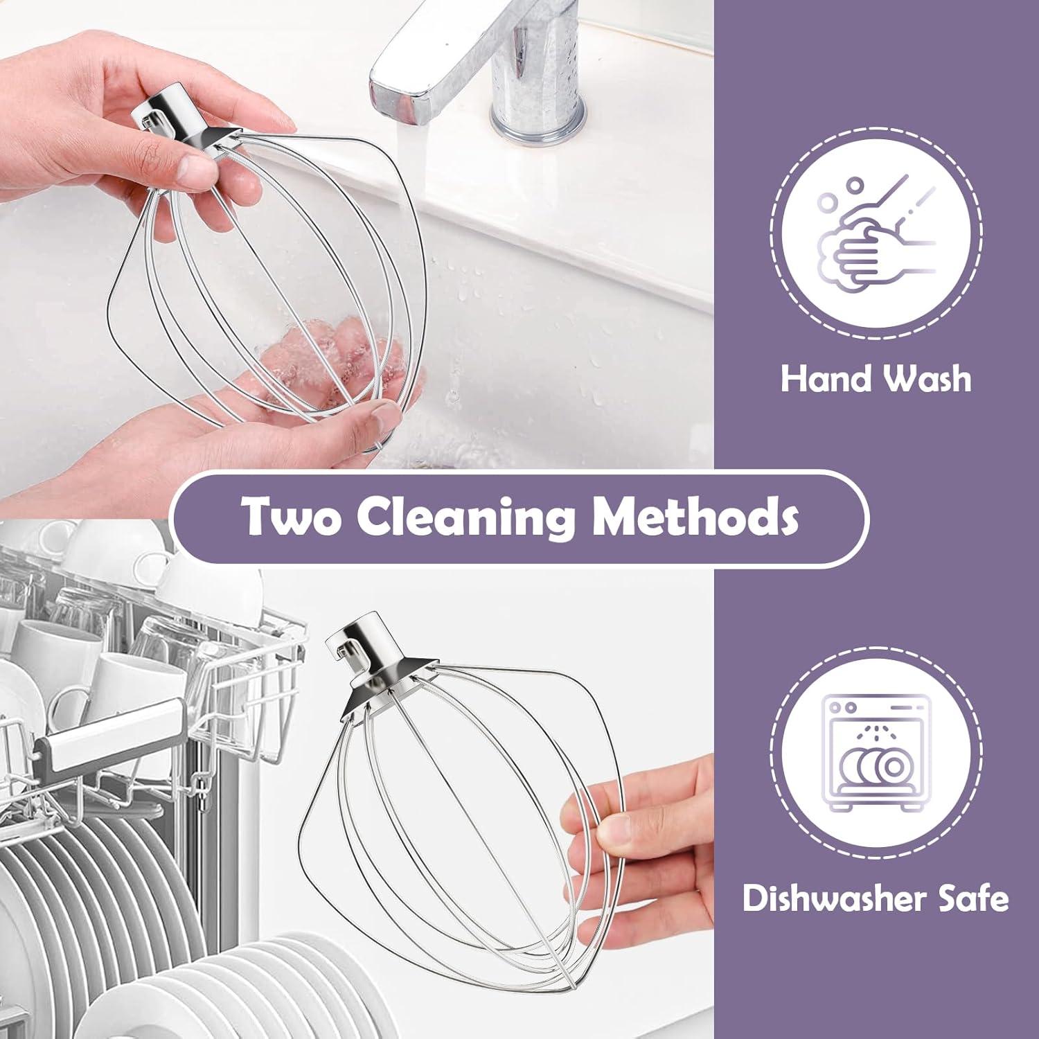 Batidor de 6 Alambres Acero Inoxidable GVODE para KitchenAid