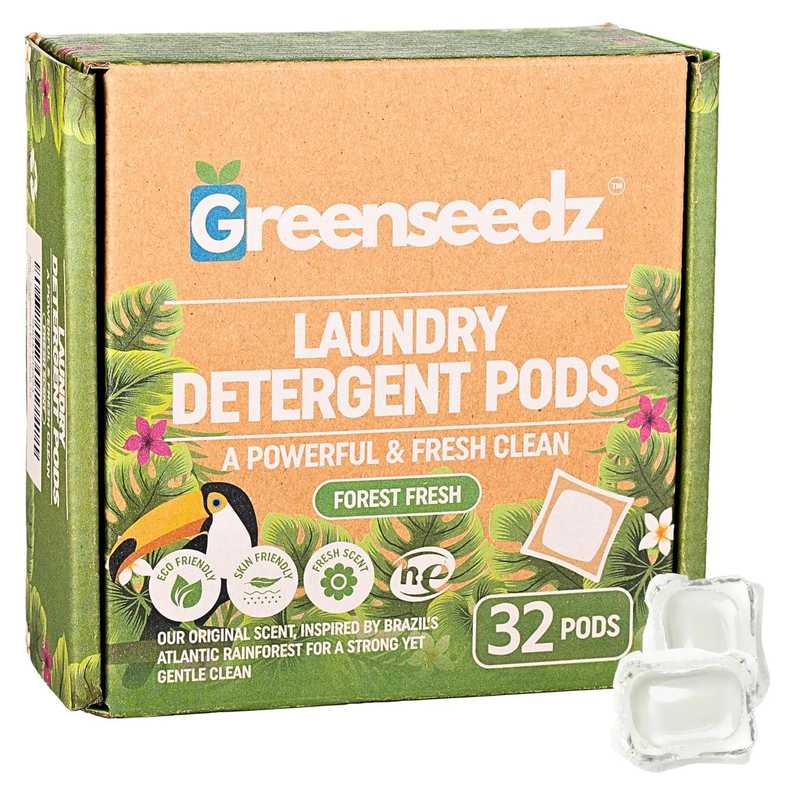 Bolsitas de detergente ecológico Greenseedz 32 unidades aroma fresco
