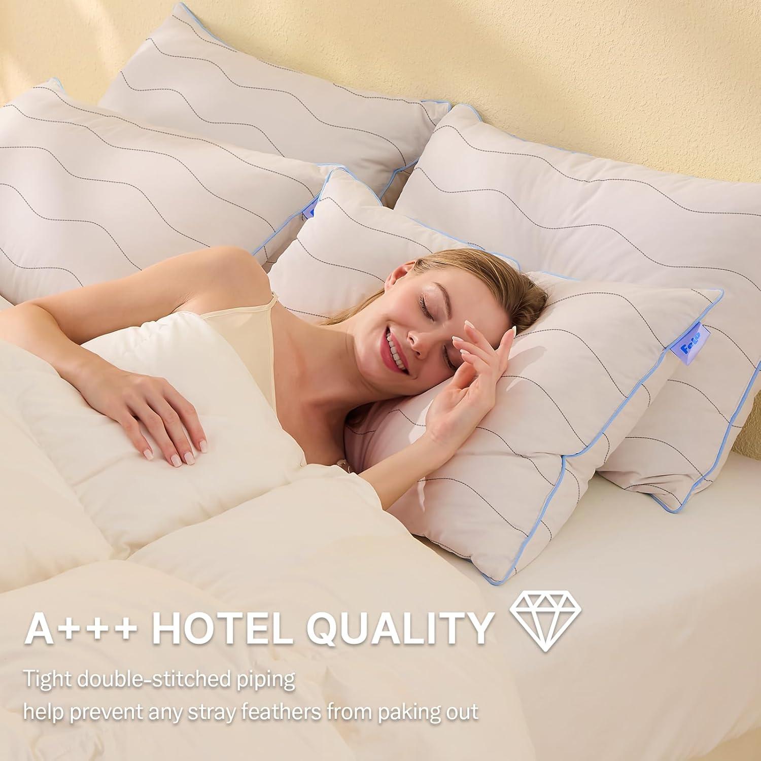 Almohadas de Plumas de Pato y Ganso Felo - Juego de 2 Estándar 50.8x66cm